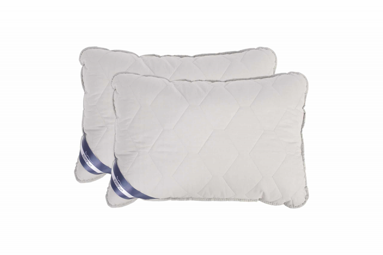 Set Pilota bumbac Somnart Bella 180x200cm 200g model biscuite + 2 perne bumbac Somnart Bella, 50x70cm, Gri [3]