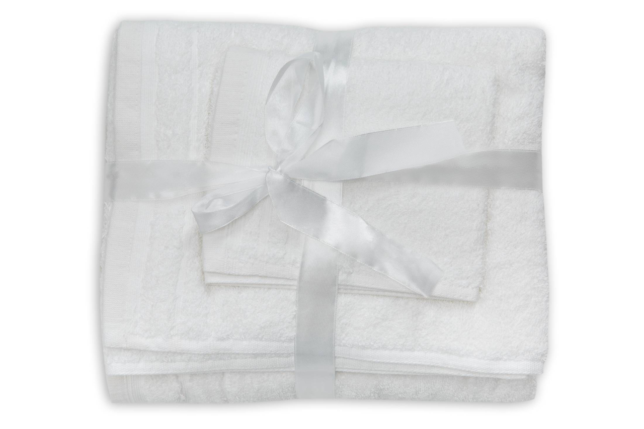 Set prosoape bumbac Somnart, 600gsm, de fata 50x90 cm + de corp 70x140 + de maini 30x50 cm, alb optic [3]