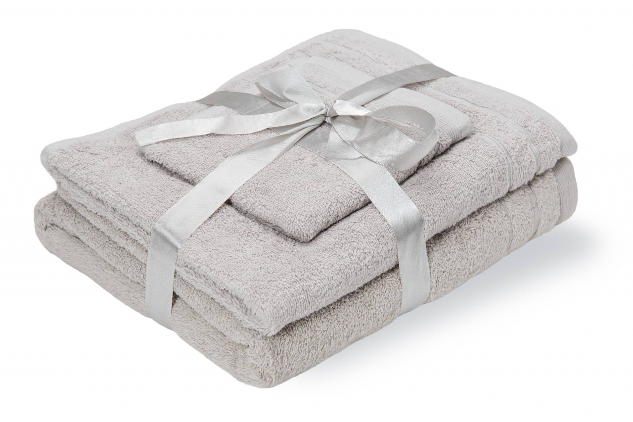 Set prosoape bumbac Somnart, 600gsm, de fata 50x90 cm + de corp 70x140 + de maini 30x50 cm, gri [4]
