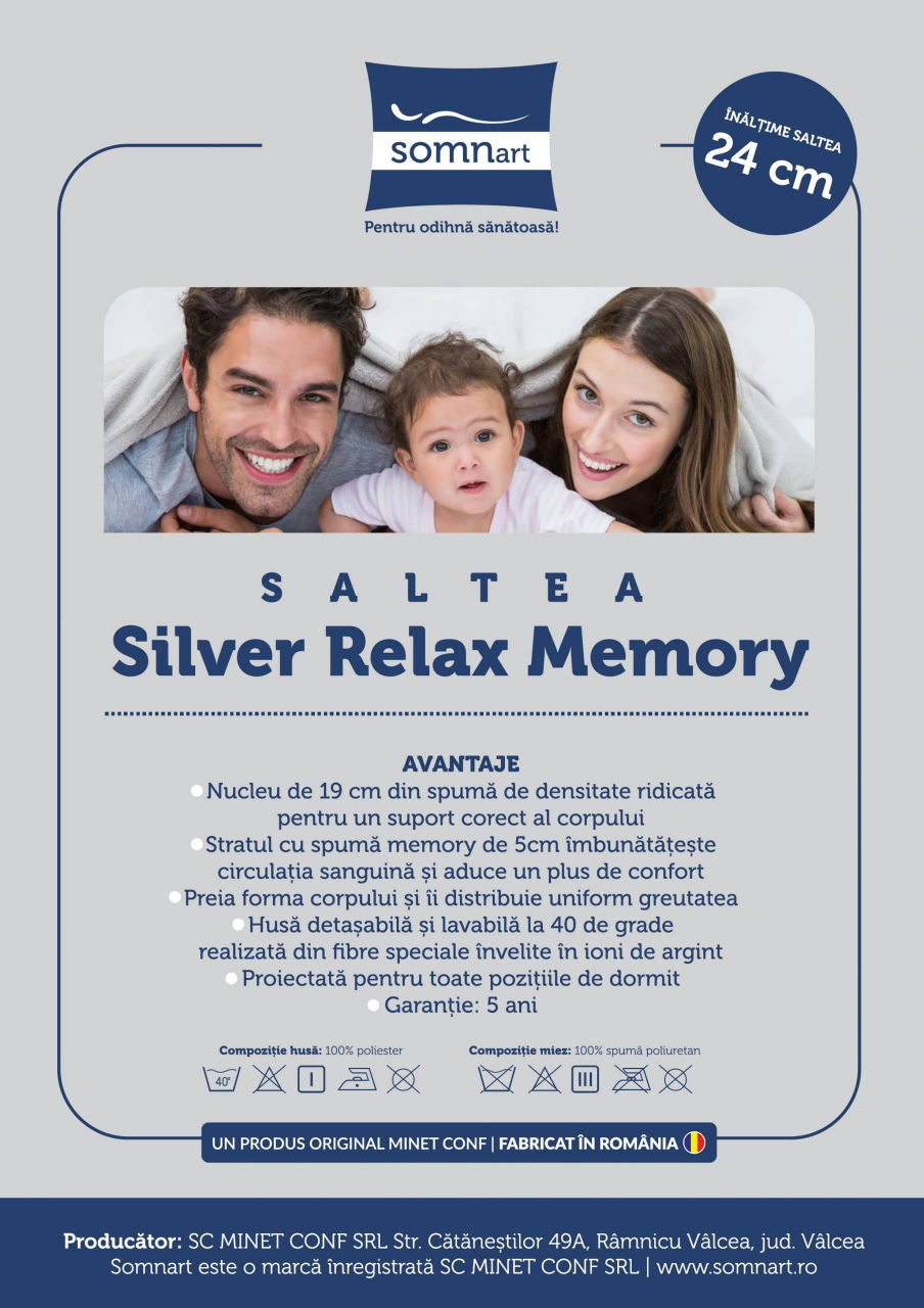 Topper 90x200 HypoallergenicMed Somnart cu husa microfibra, detasabila, spalare la 95°C, miez inaltime 5 cm [8]