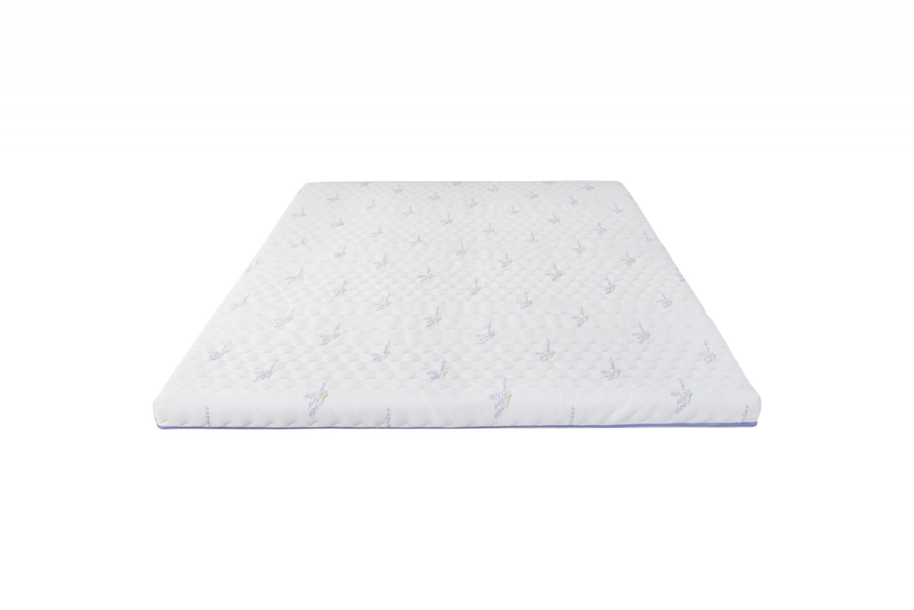 Topper cu spuma poliuretanica Superconfort Lavant 7 Zone 140x200, husa detasabila si lavabila, tratament lavanda, fermitate medie [1]