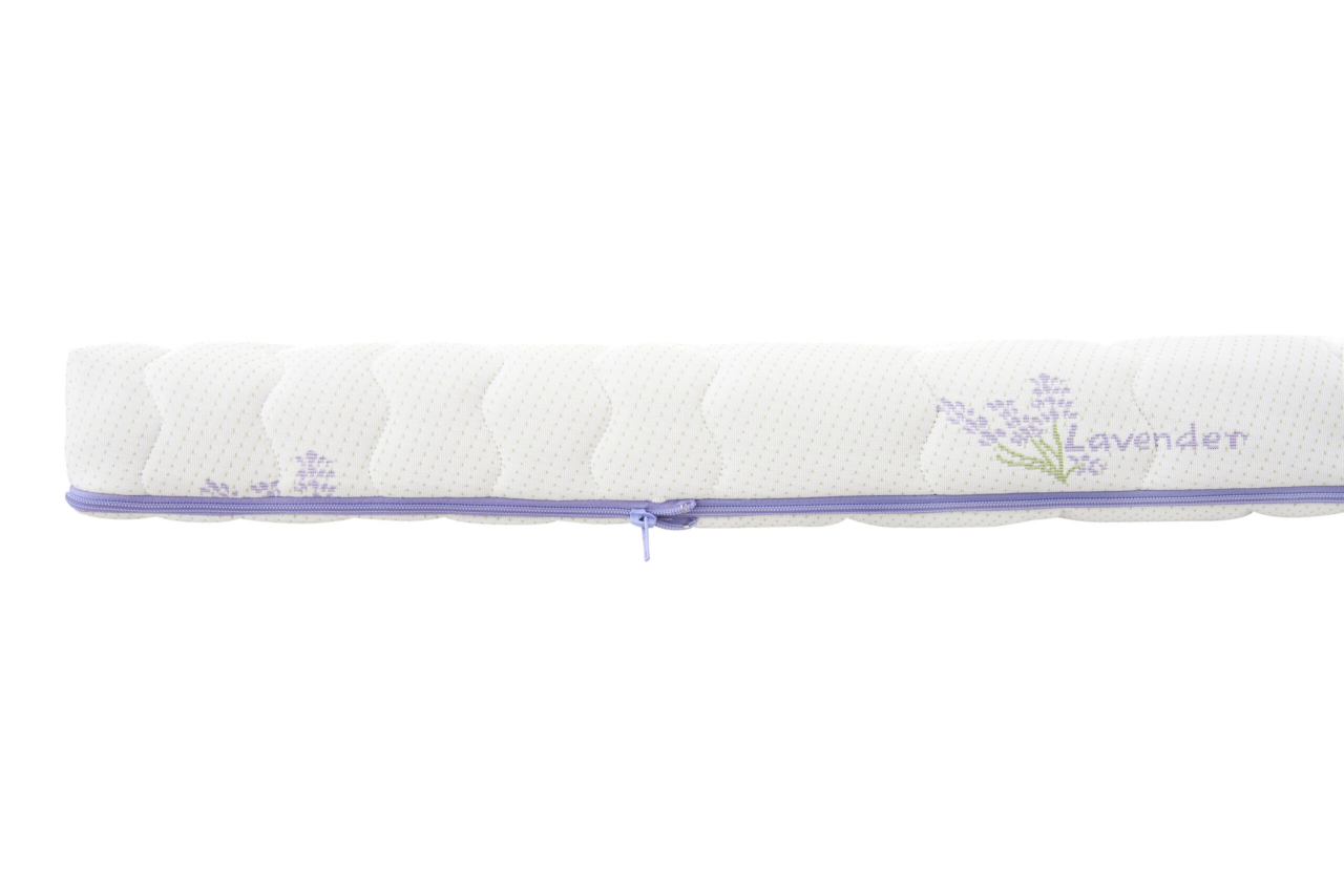 Topper cu spuma poliuretanica Superconfort Lavant 7 Zone 180x200, husa detasabila si lavabila, tratament lavanda, fermitate medie [3]