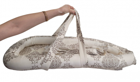 Baby Nest Somnart: Cosulet bebelusi + Salteluta 42x84x2 cm + Paturica 70x70 cm model Elegant Armonia [2]
