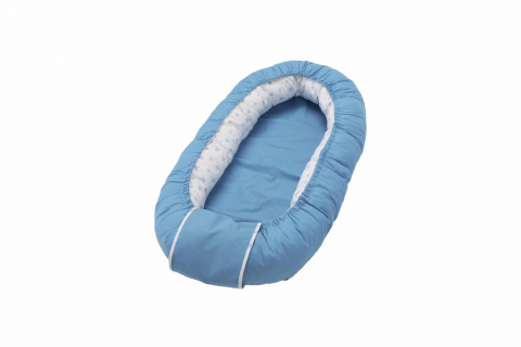 Mama si copilul - Cuib bebelusi pozitionator SomnArt baby nest, 94x60cm, albastru