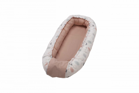 Mama si copilul - Cuib bebelusi pozitionator SomnArt baby nest, 94x60cm, roz