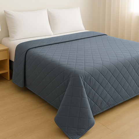 Cuvertura de pat velour, Somnart, 220x240 cm, cappucino [2]