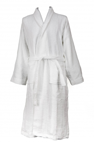 Halat de baie alb hotel Somnart unisex 100% bumbac, 500gsm, marimea XL [2]