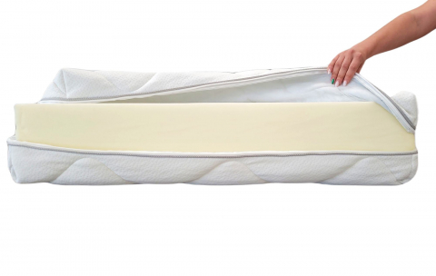 Saltele - Husa saltea 90x190x18, matlasata, lavabila, detasabila, cu fermoar 4 laturi