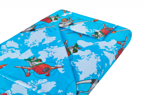 Lenjerie copii, Bumbac, (cearceaf pat 110x170 cm, cearceaf pilota 100x140 cm,fata perna 40x60 cm), diverse modele [16]