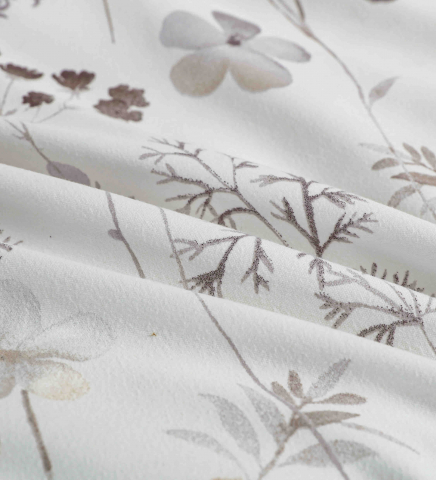 Lenjerie de lux pentru pat dublu,bumbac finet,6 piese,cearceaf cu elastic,alba/mov,cu floricele-A1009 [6]