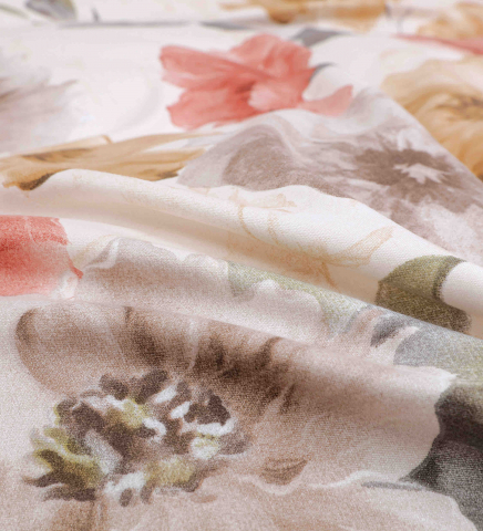 Lenjerie de lux pentru pat dublu,bumbac finet,6 piese,cearceaf cu elastic,alba/maro cu floricele-A993 [6]