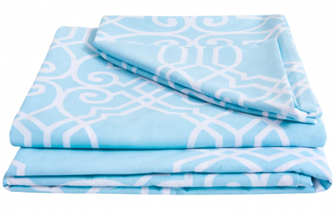 Lenjerii de pat - Lenjerie de pat bumbac polycotton, SomnART, pentru pat de 2 persoane (2 fete perne 50x70, cearceaf pat 240x240, cearceaf pilota 180x200), Electra