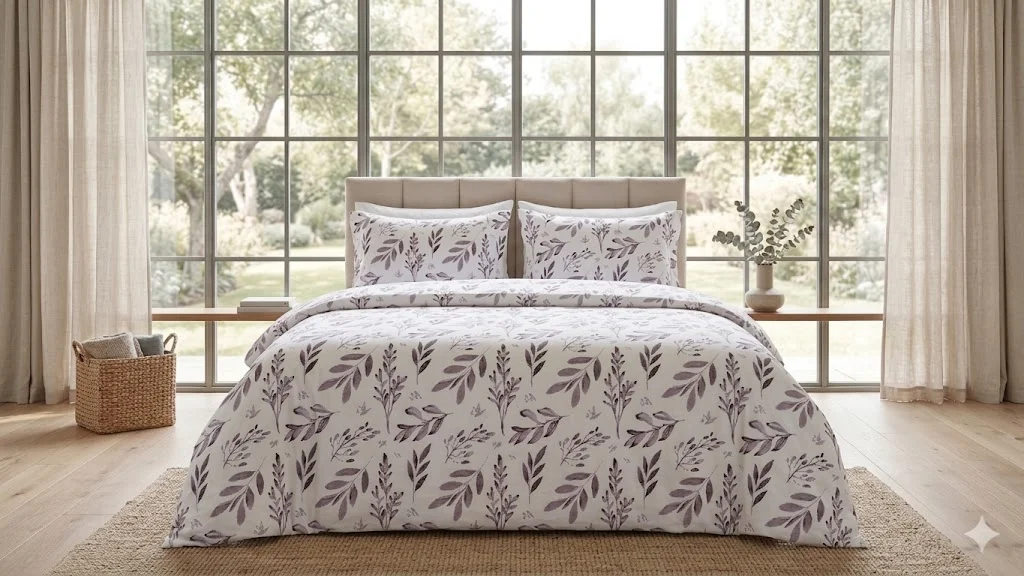 Lenjerii de pat 120x200cm - Lenjerie pat Ranforce 100% Cotton Pro (Ivory Glow)