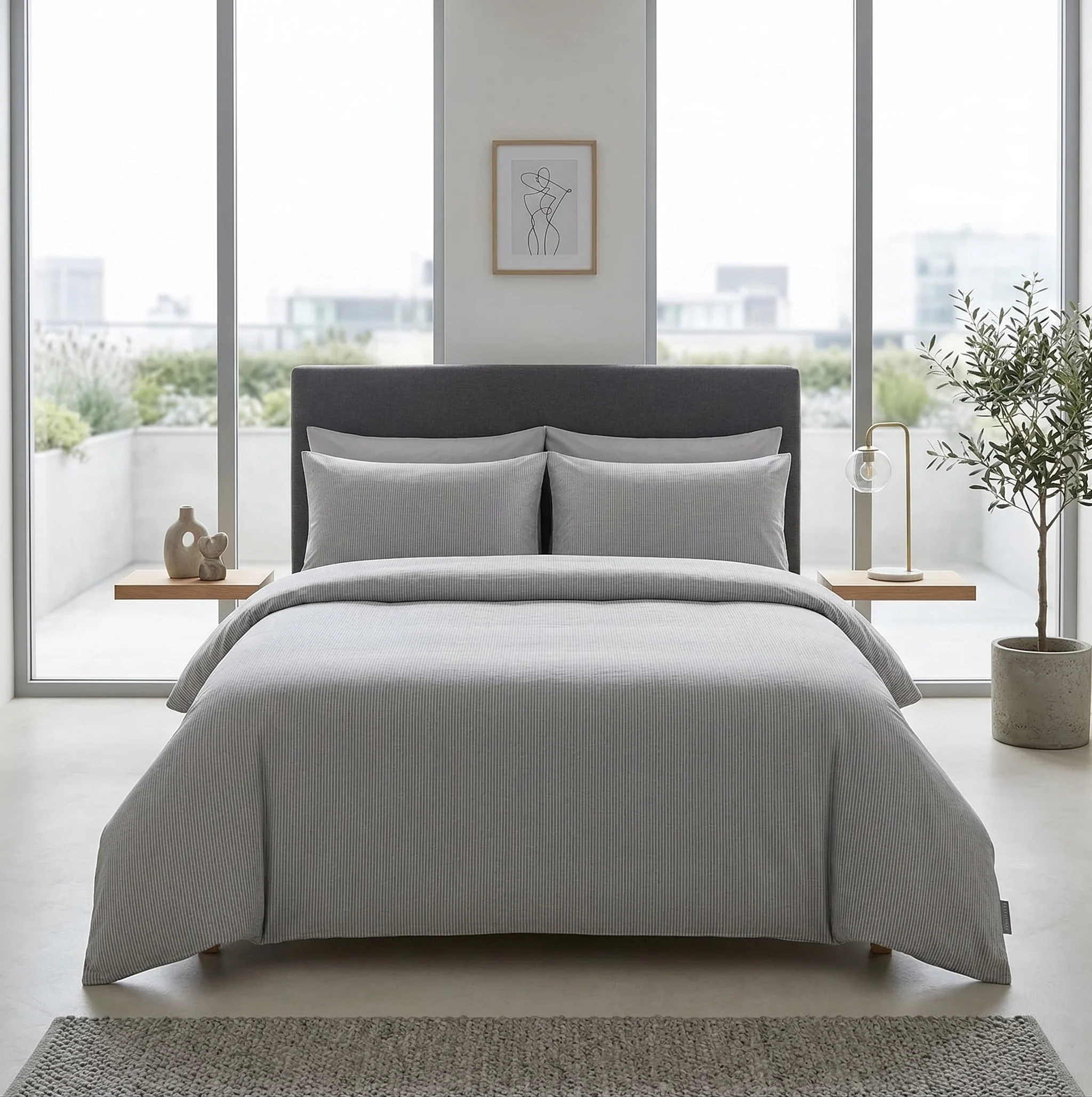Lenjerii de pat 120x200cm - Lenjerie pat Ranforce 100% Cotton Pro (Moonlit)