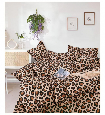 Lenjerii de pat bumbac - Lenjerie pat single,bumbac finet,4 piese,cearceaf cu elastic 140x200cm,cearceaf pilota 150x220cm,2 fete de perna 50x80cm-A1140