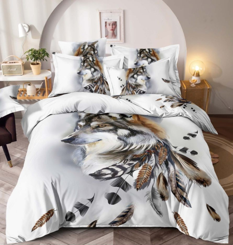 Lenjerii de pat single - Lenjerie pat single,bumbac finet,4 piese,cearceaf cu elastic 140x200cm,cearceaf pilota 155x205cm,2 fete de perna 55x80cm-A1242