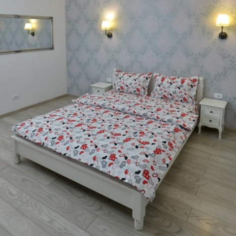 Lenjerii de pat - Lenjerie pentru 2 persoane Somnart Ultrasleep XXL, bumbac 100%, model inimioare
