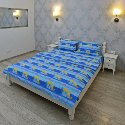 Lenjerii de pat - Lenjerie pentru 2 persoane Somnart Ultrasleep XXL, bumbac 100%, albastru