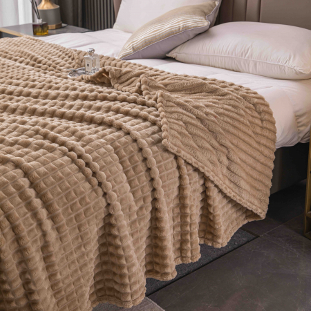 Patura cocolino gofrata 200x230cm Jojo Home,bej-F051 [3]