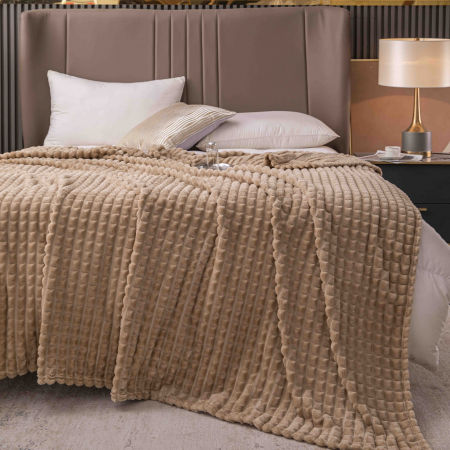 Patura cocolino gofrata 200x230cm Jojo Home,bej-F051 [0]