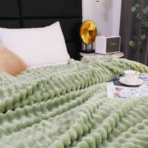 Patura cocolino gofrata 200x230cm Jojo Home,verde-F045 [3]