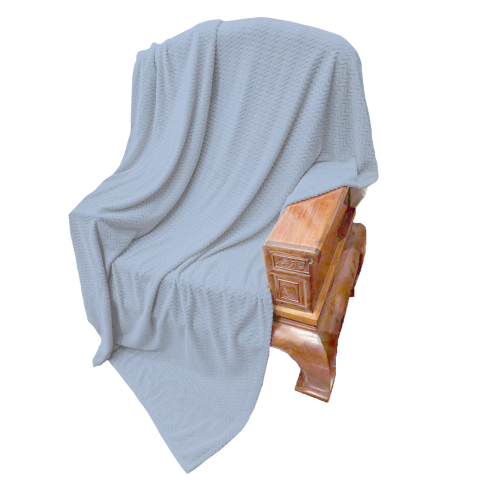 Paturi cocolino - Patura pufoasa albastru deschis 200x230 cm din poliester