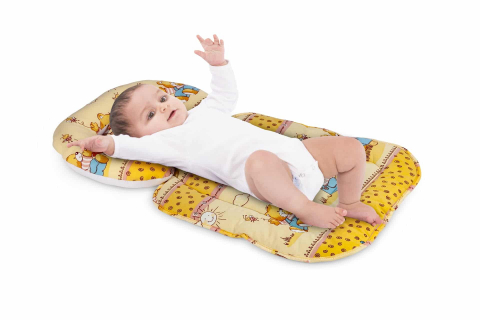 Mama si copilul - Paturica impermeabila cu tetiera detasabila model Honey