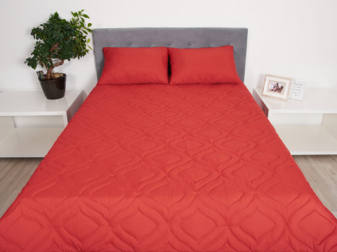 Perna 50x70 Somnart Belina, microfibra, lavabila la masina, vidata, Rosu [3]