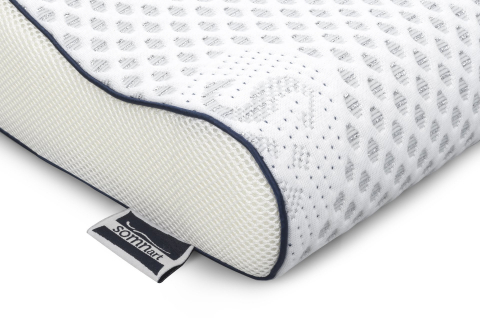 Perna anatomica cu memorie Somnart Silver Memory, laterala 3D, husa detasabila si lavabila, ioni de argint, 30x50 [1]