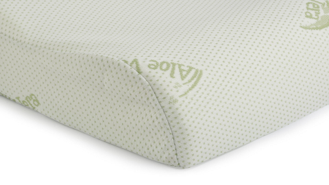 Perna ergonomica Memory Aloe Vera Somnart, sustinere exacta pentru gat si cap, husa detasabila, 42x72x12 cm [1]