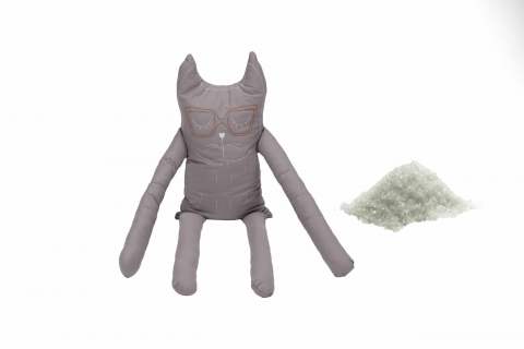 Perna in forma de pisica SomnArt, bumbac, umplutura lavanda, Roz [4]