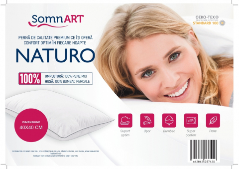 Perna Naturo din pene, 40x40 [3]