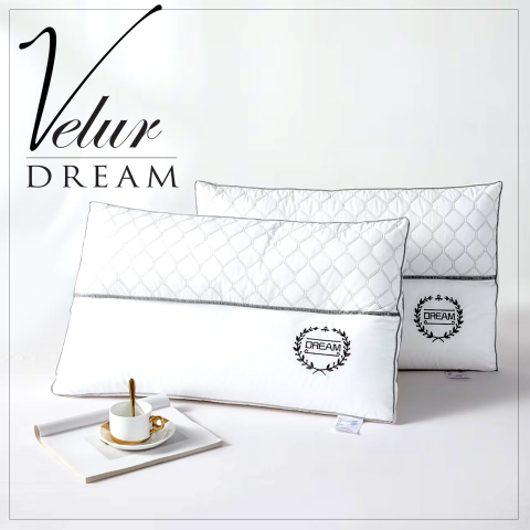 Perne clasice - Perna pentru dormit cu puf si pana de gasca VELUR DREAM
