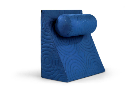 Perne anatomice - Perna Relax TV 60x68x30cm, ortopedica pentru citit, antireflux, cu husa detasabila, confortabila si rezistenta, lavabila la 40 grade, Albastru