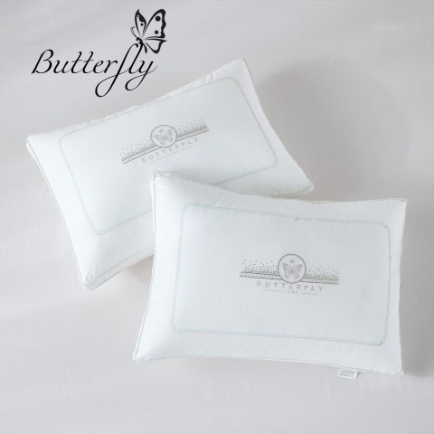 Perne clasice - Perna microgel Butterfly cu fata 100% bumbac 50x70cm