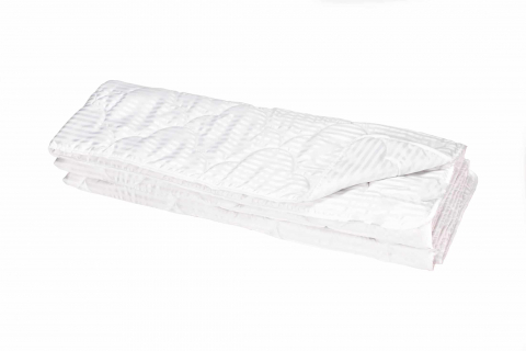 Pilota 150x200 cm microfibra striata alba matlasata, Somnart, 200 g, de vara, model lacrimi [4]