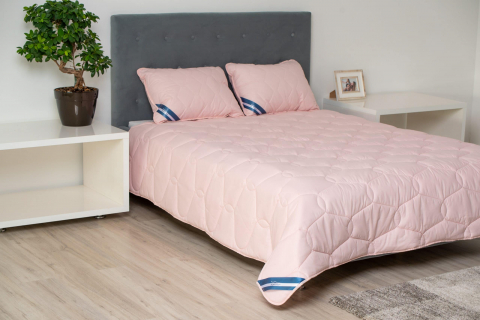 Pilote - Pilota bumbac Somnart Bella 180x200cm, umplutura grosime medie de vara 200 g/mp, roz
