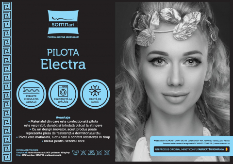 Pilota de iarna matlasata Afrodita Somnart, 150x200 cm, policotton imprimat, sezon rece, 400 g/mp [7]