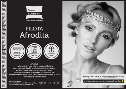 Pilota de iarna matlasata Afrodita Somnart, 150x200 cm, policotton imprimat, sezon rece, 400 g/mp [3]