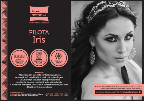 Pilota de iarna matlasata Afrodita Somnart, 150x200 cm, policotton imprimat, sezon rece, 400 g/mp [8]