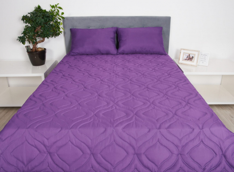 Pilota de vară 150x200 Somnart Belina, microfibra, lavabila la masina, vidata, Mov [0]