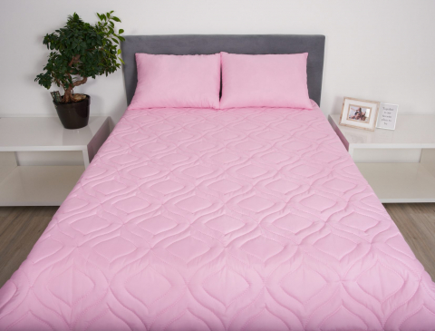 Pilota de vară 180x200 Somnart Belina, microfibra, lavabila la masina, vidata, Roz [0]