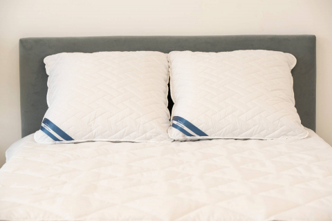 Pilota de vara Viseo 150x210, microfibra alba, umplutura 200 gr/mp, vidata [4]