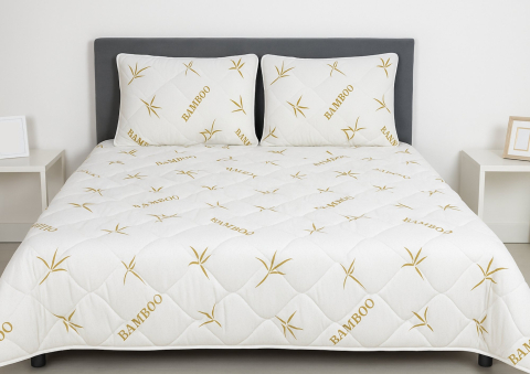 Pilota matlasata Bambus Confort Somnart, 140x200 cm, 500 g, microfibra, iarna, foarte groasa [1]