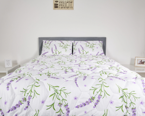 Pilota matlasata Lavanda Confort Somnart, 140x200 cm, 350 g, microfibra, iarna [2]