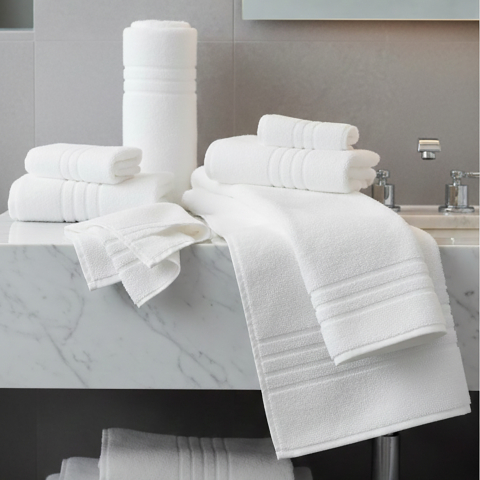 Prosoape bumbac 100% - Prosop baie luxury din bumbac 100%,600g/mp,alb-G095