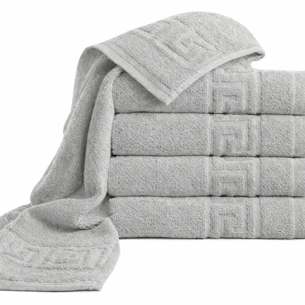 Articole baie - Prosop horeca bumbac 500 GSM Greek Border-gri deschis