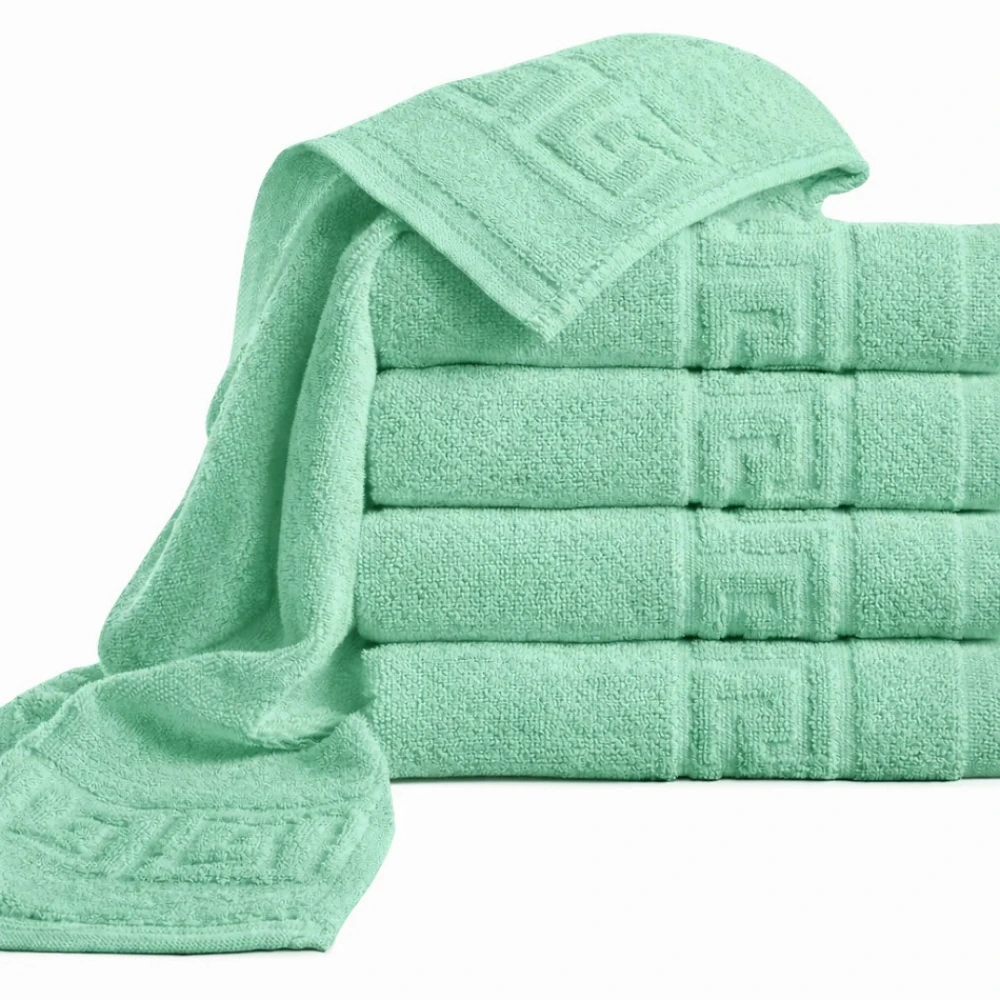 Articole baie - Prosop horeca bumbac 500 GSM Greek Border-verde mint