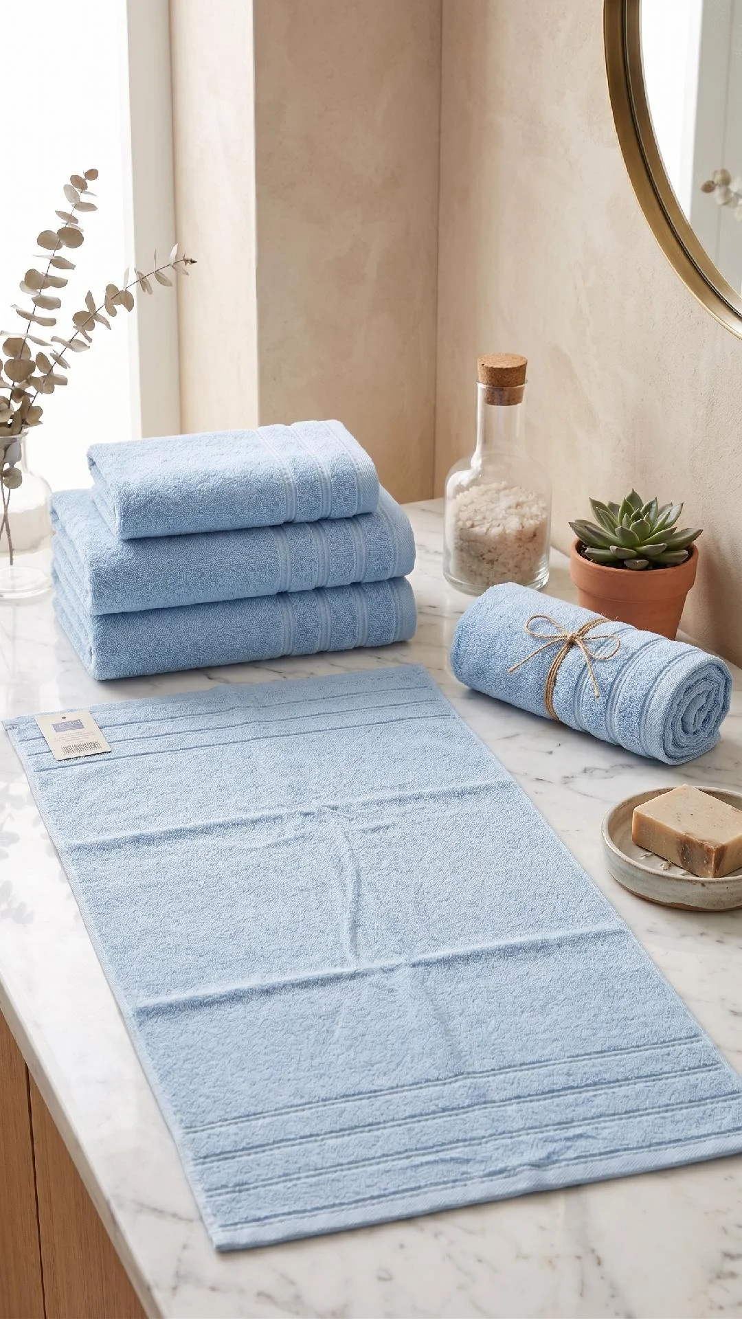 Prosoape bumbac 100% - Prosop baie bumbac 100% 600 GSM Luxury-bleu
