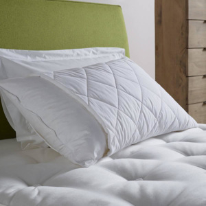 Perne clasice - Protectie matlasata pentru perna cu fermoar 70x70 cm alba